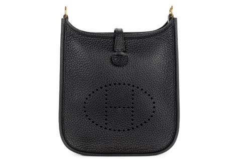 hermes mini evelyne noir|hermes evelyne price guide.